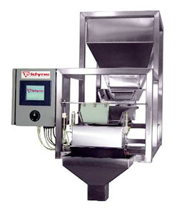 The F-100-2x is a dual vibratory feeder that can be operated manually or automatically.