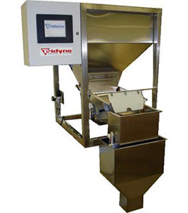 F-100x Single vibratory feeder system mostly used for manual operations as a tabletop unit.