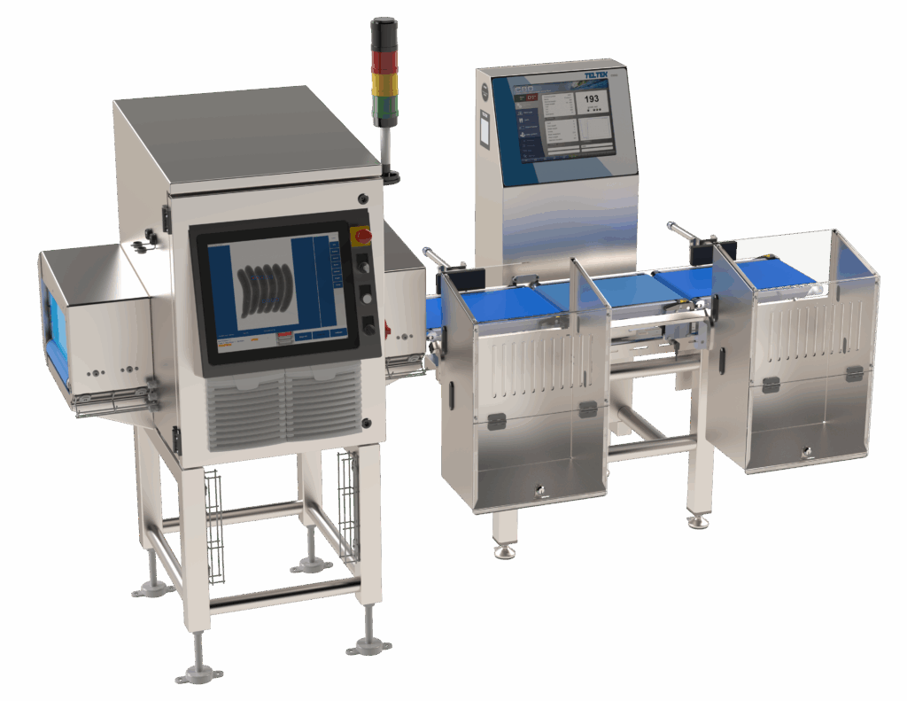 Teltek C80 Checkweigher + XD28 X-ray Inspection System Combo